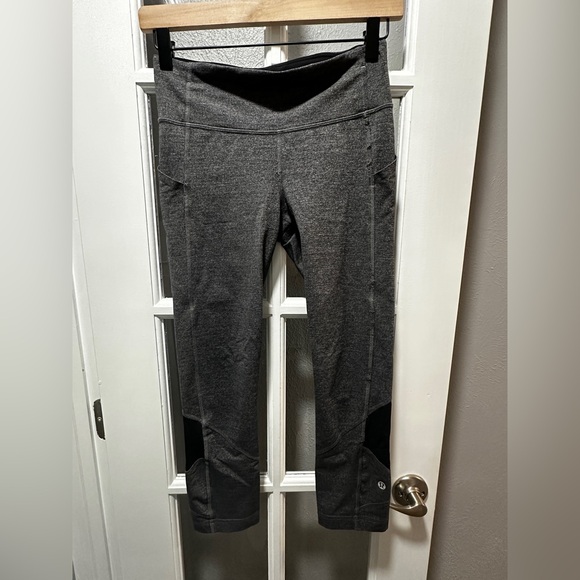 Lululemon Pace Rival Crop Heathered Black/Heathered Slate - Picture 7 of 16